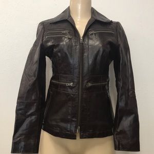 BeBe Brown leather jacket